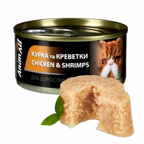 Консерва Animall для котів з куркою та креветками купити за ціною ₴55.00