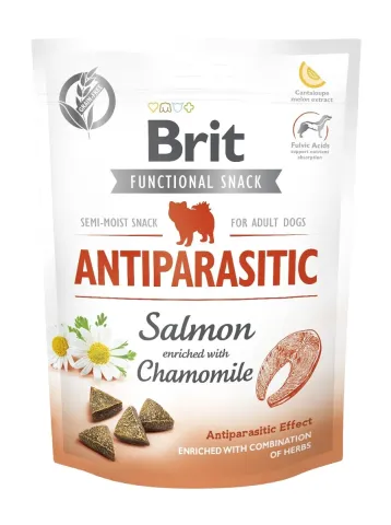 Бріт Кеа для собак Функціональні ласощі Brit Care Antiparasitic з лососем і ромашкою купити за ціною ₴259.00
