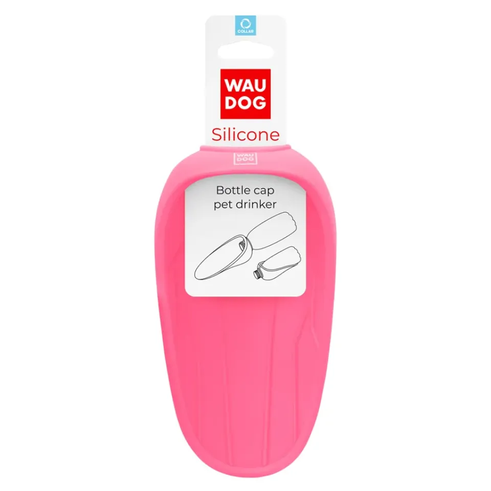 Фото Поїлка-насадка на пляшку WAUDOG Silicone, 165х90 мм рожевий купити за ціною ₴141.00