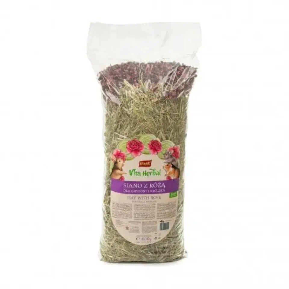 Фото Vitapol СІНО Vita Herbal з пелюстками троянд для гризунів, 800 г купити за ціною ₴256.00