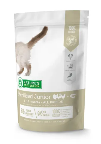 Корм для стерилізованих кошенят NP Sterilised junior Poultry with krill 6-12 months All breed Cat купити за ціною ₴237.00