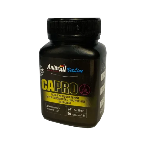 Вітамінна добавка AnimAll VetLine Ca PRO для малих порід собак при порушеннях кальцій-фосфорного балансу купити за ціною ₴143.00