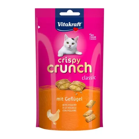 Подушечки Vitakraft для котів Crispy Crunch птиця 60г купити за ціною ₴152.00