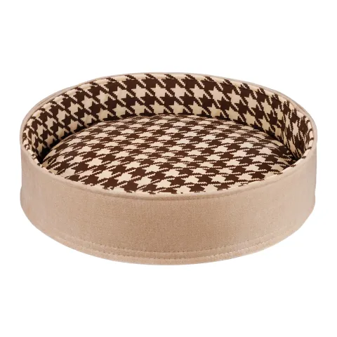 Лежак для Тварин BronzeDog повсть+бязь Круглий Бежево-Коричневий  S(365108) купити за ціною ₴430.20