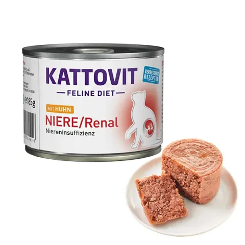 Kattovit Veterinary Niere Renal Chicken КАТТОВІТ РЕНАЛ КУРКА повнораціонний вологий лікувальний корм при захворюванні нирок купити за ціною ₴115.00