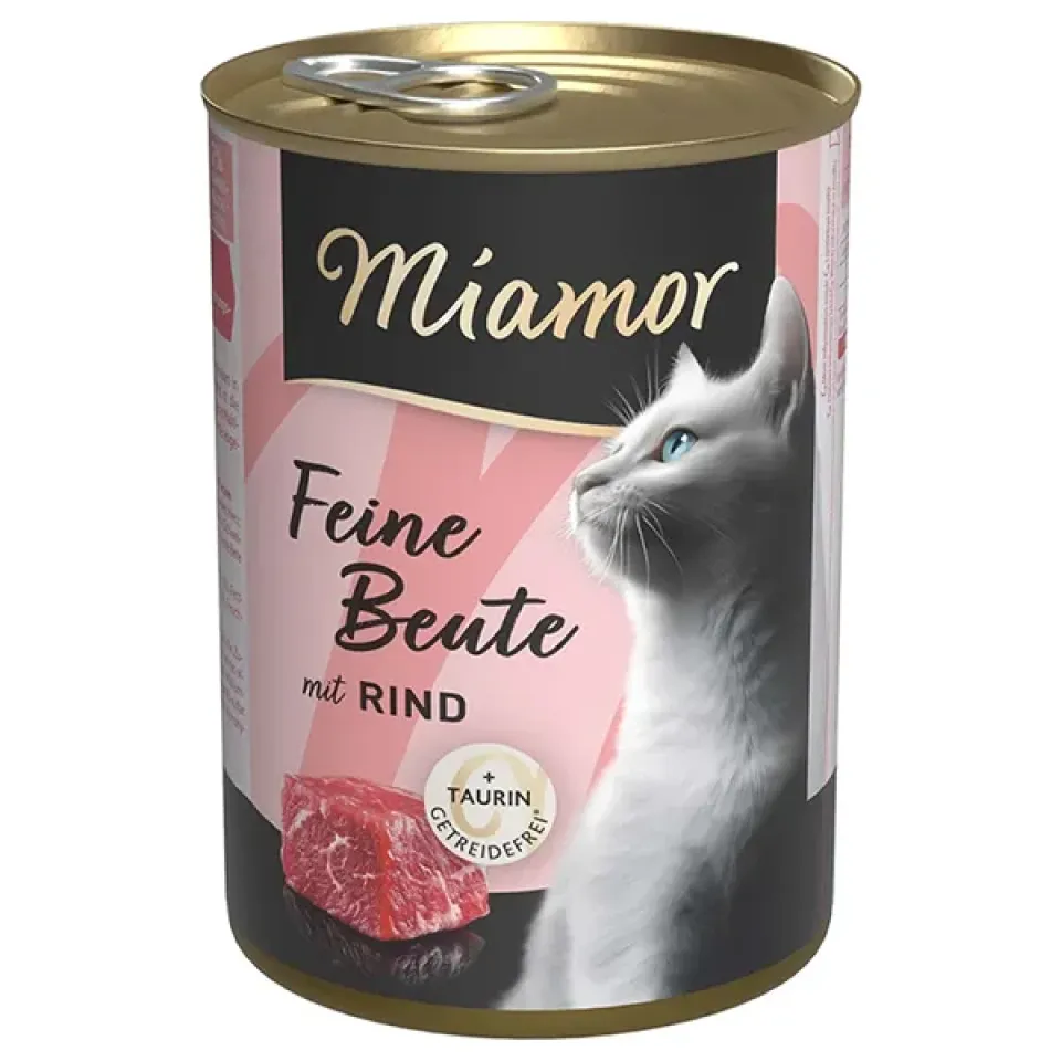 Фото Miamor Feine Beute mit Rind МІАМОР ФАЙНЕ БАЙТЕ ЯЛОВИЧИНА беззерновий повнораціонний вологий корм для купити за ціною ₴144.00