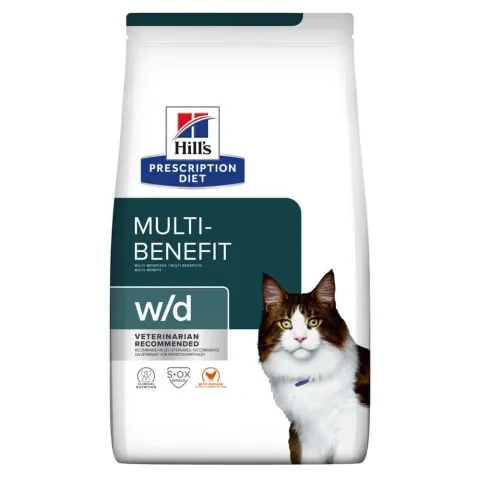 Hill's Prescription Diet w/d Сухий корм для котів при цукровому діабеті, з куркою, 3 кг купити за ціною ₴1665.18