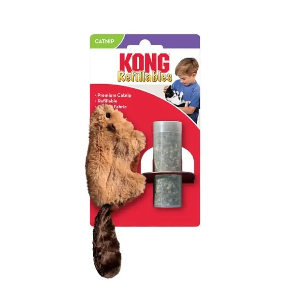 Фото Іграшка для котів KONG Refillables Beaver -Бобер з котячою м'ятою купити за ціною ₴420.00
