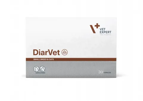 Vet Expert DiarVet ДіарВет  (30 капс. Twist Off) - засіб для котів і собак малих порід проти діареї купити за ціною ₴879.00