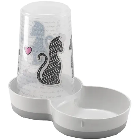 Moderna Tasty Cats in Love МОДЕРНА ЗАКОХАНІ КОТИ автоматична годівниця поїлка для котів і собак, 1.5л купити за ціною ₴513.00