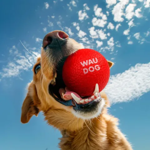 Іграшка для собак WAUDOG Fun Red Ball, спінений термопластичний поліуретан, 70 мм, Червоний купити за ціною ₴228.00