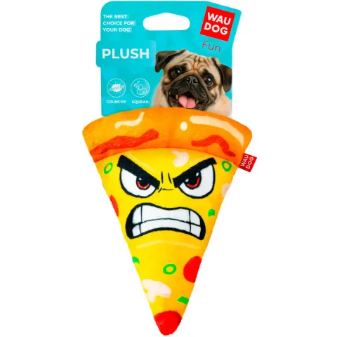 Іграшка для собак WAUDOG Fun Plush Піца, плюш, 22,5х16 см з пискавкою та шарудінням купити за ціною ₴199.00