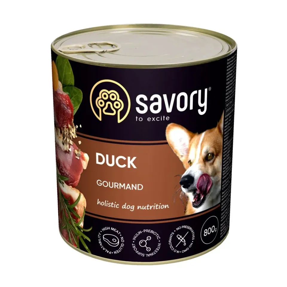 Фото Savory Dog Gourmand з качкою купити за ціною ₴279.00