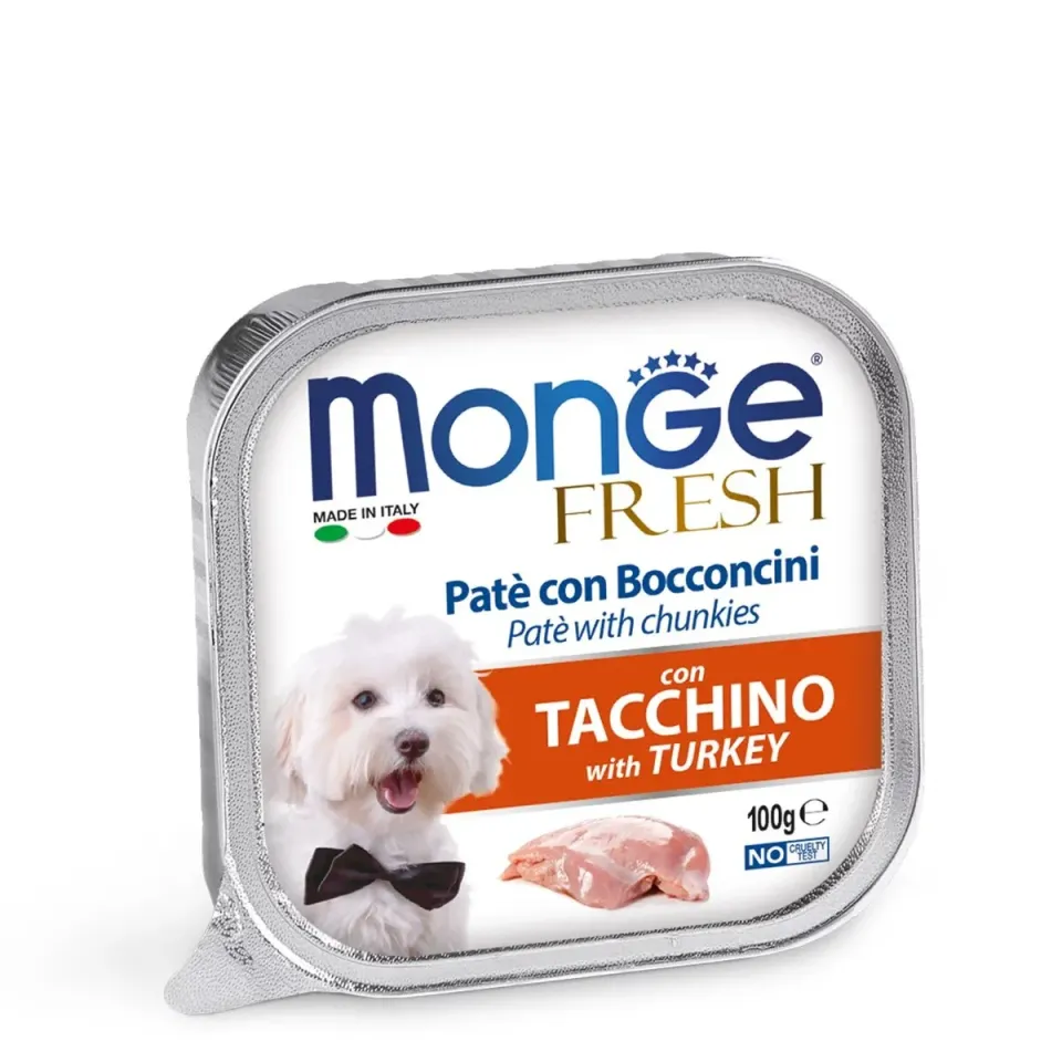 Фото Корм вологий для собак Монж Monge Dog FRESH з індичкою купити за ціною ₴53.00