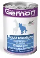 Фото Корм вологий для собак Монж GEMON Dog Wet Medium Adult шматочки з тунцем та лососем купити за ціною ₴77.00