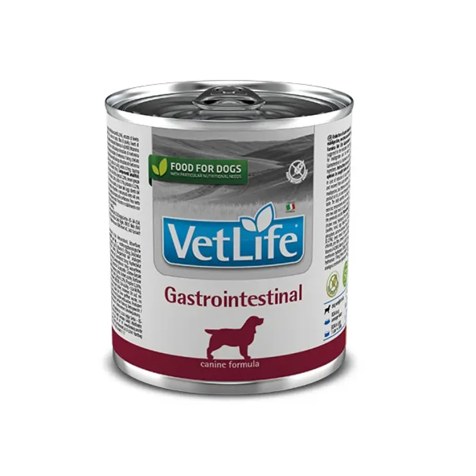 Фото Корм вологий для собак Фарміна Vet Life Gastrointestinal при захворюванні ШКТ купити за ціною ₴245.00