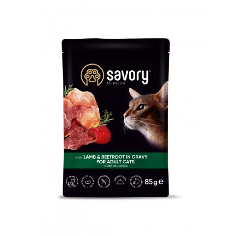 Вологий корм Savory з ягням та буряком купити за ціною ₴57.00