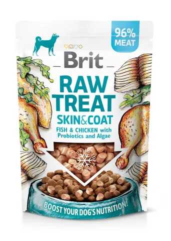 Бріт Кеа для собак Ласощі Brit Raw Treat Skin and Coat Freeze-dried купити за ціною ₴238.00