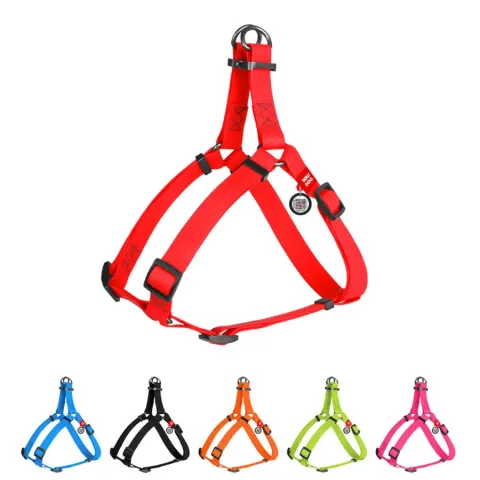 Шлея для собак водостійка WAUDOG Waterproof, c QR паспортом, металічна пряжка-фастекс, Ш 15 мм, Дов 40-55 см червоний купити за ціною ₴806.00