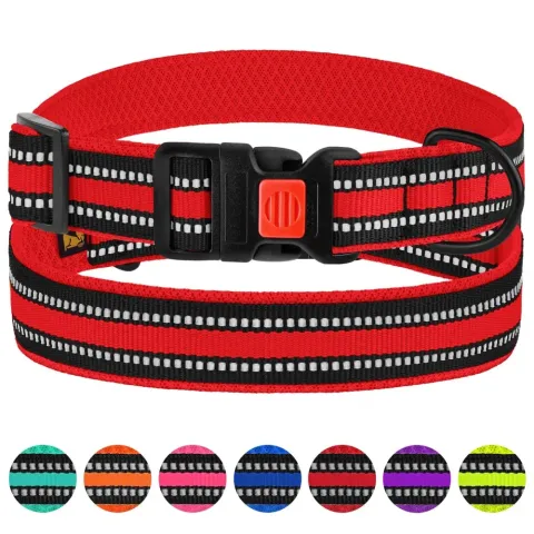 Нашийник для Собак BronzeDog Mesh c Пластиковою Пряжкою Червоний L купити за ціною ₴179.00